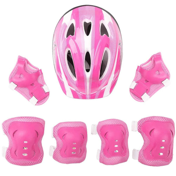 Planet Gates Kids Rollerblading Protective Gear Set Helmet Protector Knee Elbow Wrist Pads Boy Girl Bike Skateboard Skiing Scooter Sports