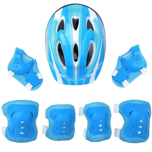 Planet Gates Kids Rollerblading Protective Gear Set Helmet Protector Knee Elbow Wrist Pads Boy Girl Bike Skateboard Skiing Scooter Sports