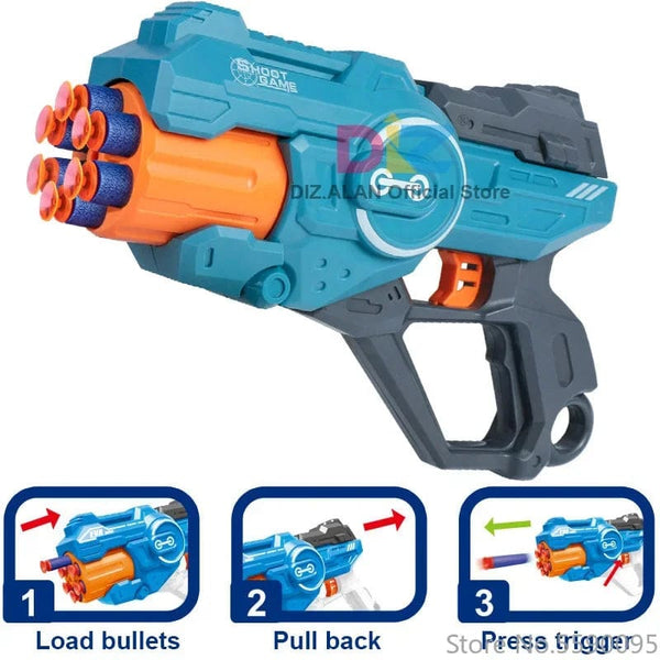 Planet Gates Kids Soft Bullets Guns Toy For Boy Adult Manual Foam Bullet Pistol EVA Foam Darts Gun Toys Weapon Children Outdoor Shooting Game