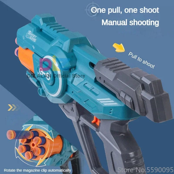 Planet Gates Kids Soft Bullets Guns Toy For Boy Adult Manual Foam Bullet Pistol EVA Foam Darts Gun Toys Weapon Children Outdoor Shooting Game
