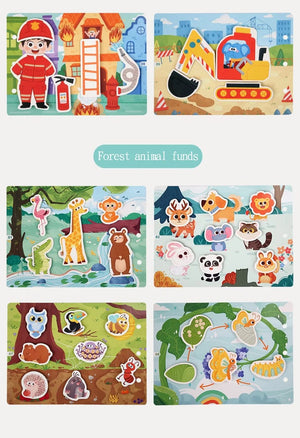 Planet Gates Kids Sticker Quiet Busy Book Baby Montessori Material Toys Board Matching Puzzels Games Early Educational Toys For Toddler ﻿