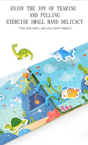 Planet Gates Kids Sticker Quiet Busy Book Baby Montessori Material Toys Board Matching Puzzels Games Early Educational Toys For Toddler ﻿