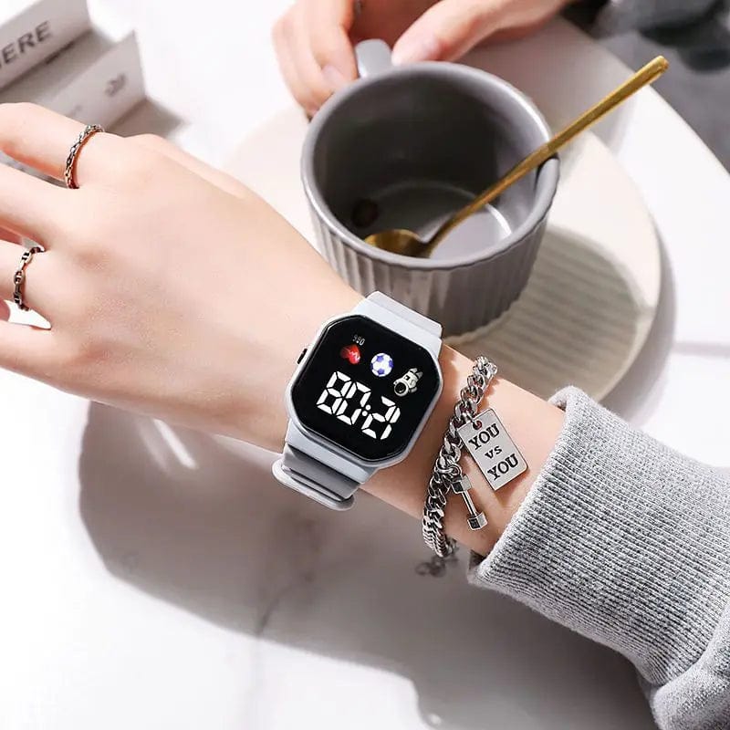 Planet Gates Kids Watch Sport LED Digital Watches Waterproof Electronic Wristwatch Spaceman LED Silicone Strap Sport Digital Watches