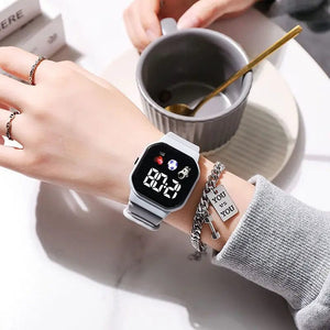 Planet Gates Kids Watch Sport LED Digital Watches Waterproof Electronic Wristwatch Spaceman LED Silicone Strap Sport Digital Watches