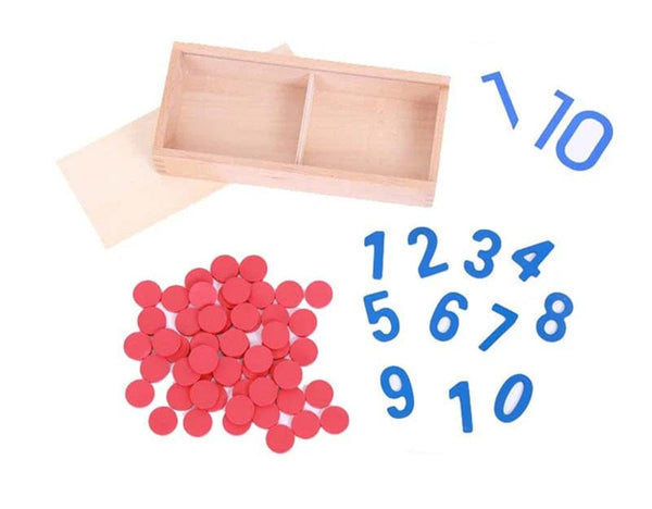 Planet Gates Kids Wooden Montessori Cognitive Cards Number Counting Math Game Educational Toys For Kids Early Childhood Preschool Training