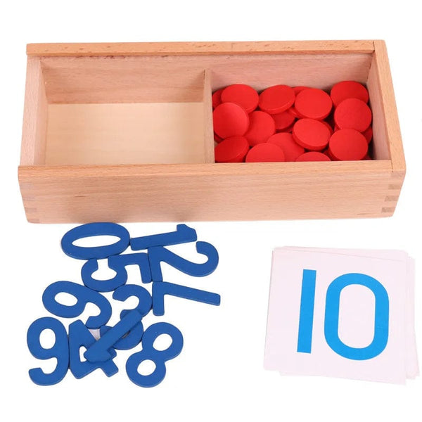 Planet Gates Kids Wooden Montessori Cognitive Cards Number Counting Math Game Educational Toys For Kids Early Childhood Preschool Training