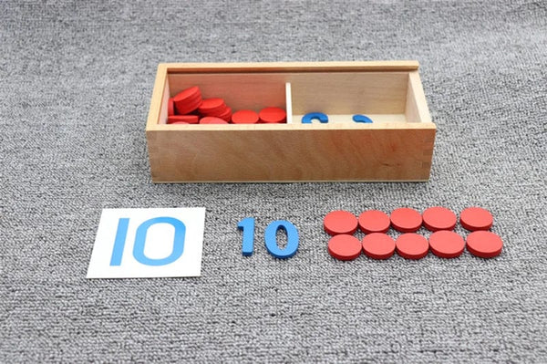 Planet Gates Kids Wooden Montessori Cognitive Cards Number Counting Math Game Educational Toys For Kids Early Childhood Preschool Training