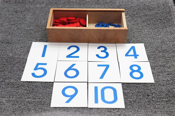 Planet Gates Kids Wooden Montessori Cognitive Cards Number Counting Math Game Educational Toys For Kids Early Childhood Preschool Training