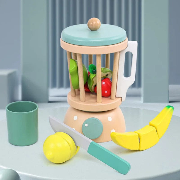 Planet Gates Kids Wooden Toys Coffee Maker Toy Set Cake Ice Cream Tea Time Playset Toddler Pretend Play Kitchen Accessories Gift for Children