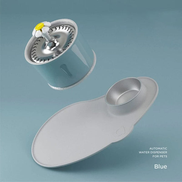 Planet Gates Kimpets 2.4L Pet Cat Drinking Water Fountain Dispenser Activated Carbon Filters LED Automatic Feeder Container USB Interface