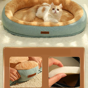 Planet Gates Kimpets Cat Bed Dog Pet Bed Kennel Non-Slip Winter Warm Small Dog Kennel Sleeping Removed Washed Soft Puppy Cushion Cat Supplies