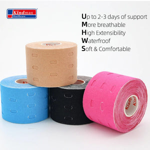 Planet Gates Kindmax Hole Kinesiology Tape Knee Pads for Body Sport Elastic Athletic Tape for Muscle Support Strain Injury Pain Relief