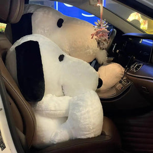Planet Gates King Size 100CM White Doggy Plush Puppy Plushies Dog Stuffed Doll Kawaii Room Decor Bay Window Cushion Animal Toy Gift For Kid