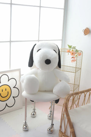 Planet Gates King Size 100CM White Doggy Plush Puppy Plushies Dog Stuffed Doll Kawaii Room Decor Bay Window Cushion Animal Toy Gift For Kid
