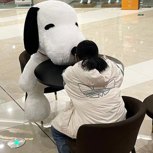 Planet Gates King Size 100CM White Doggy Plush Puppy Plushies Dog Stuffed Doll Kawaii Room Decor Bay Window Cushion Animal Toy Gift For Kid
