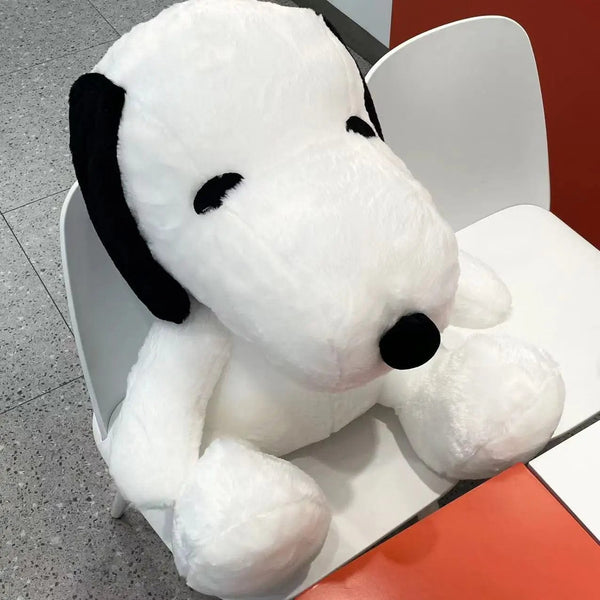 Planet Gates King Size 100CM White Doggy Plush Puppy Plushies Dog Stuffed Doll Kawaii Room Decor Bay Window Cushion Animal Toy Gift For Kid