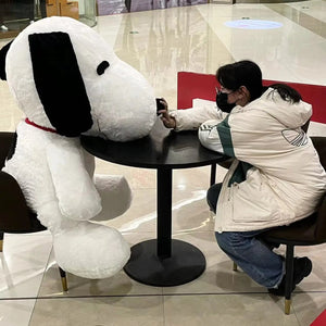 Planet Gates King Size 100CM White Doggy Plush Puppy Plushies Dog Stuffed Doll Kawaii Room Decor Bay Window Cushion Animal Toy Gift For Kid