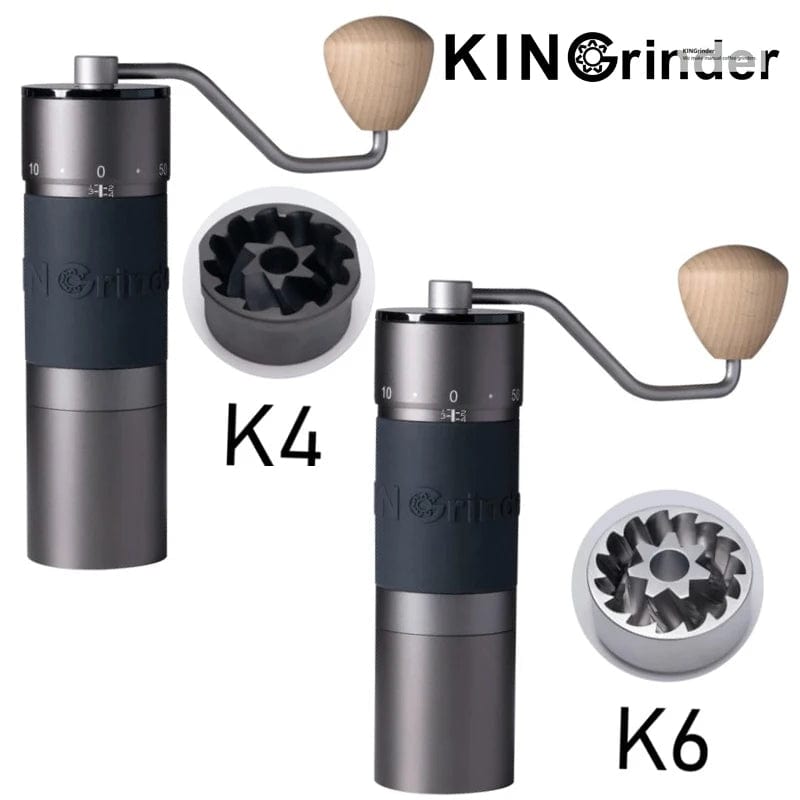 Planet Gates Kingrinder K4 /K6 manual coffee grinder portable mill 420stainless steel 48mm stainless steel Titanium plating burr