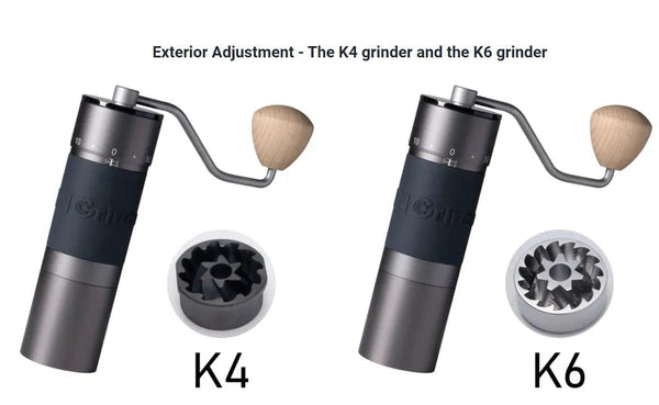 Planet Gates Kingrinder K4 /K6 manual coffee grinder portable mill 420stainless steel 48mm stainless steel Titanium plating burr