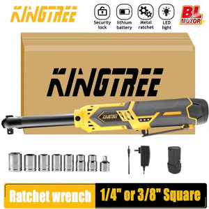 Planet Gates Kingtree Cordless Electric Charging Wrench 12V Extended 6" Head Ratchet Wrench Lithium Battery Hand Tool High Torque Power Tools