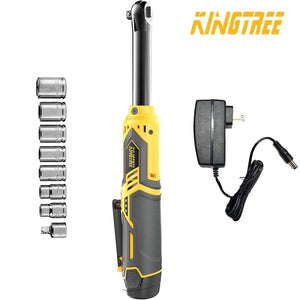 Planet Gates Kingtree Cordless Electric Charging Wrench 12V Extended 6" Head Ratchet Wrench Lithium Battery Hand Tool High Torque Power Tools