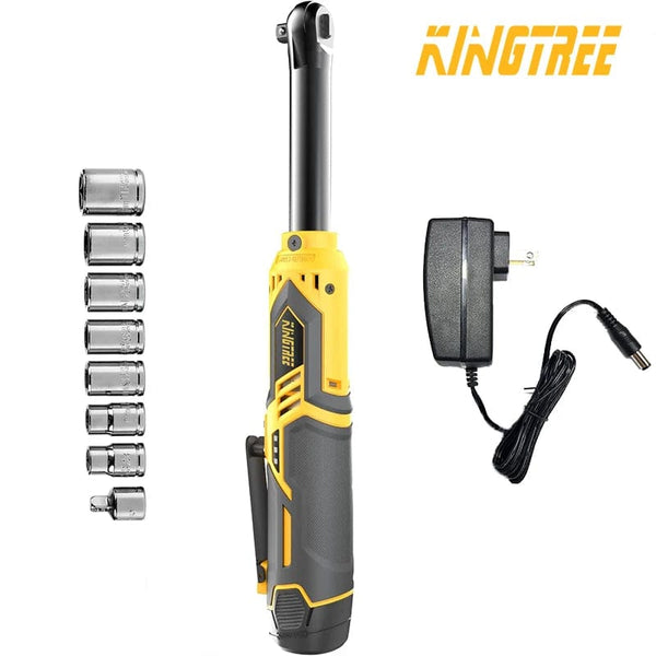 Planet Gates Kingtree Cordless Electric Charging Wrench 12V Extended 6" Head Ratchet Wrench Lithium Battery Hand Tool High Torque Power Tools