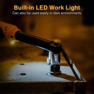 Planet Gates Kingtree Cordless Electric Charging Wrench 12V Extended 6" Head Ratchet Wrench Lithium Battery Hand Tool High Torque Power Tools