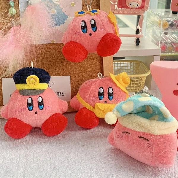 Planet Gates Kirby Anime Plush Dolls Cartoon Backpack Peluches Pendant Kawaii Stuffed Animal Toys Keychain Bag Decoration for Kids Girls Gift