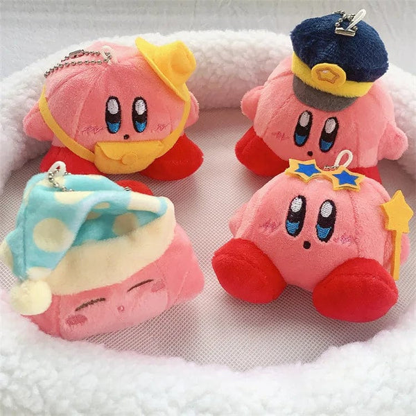 Planet Gates Kirby Anime Plush Dolls Cartoon Backpack Peluches Pendant Kawaii Stuffed Animal Toys Keychain Bag Decoration for Kids Girls Gift