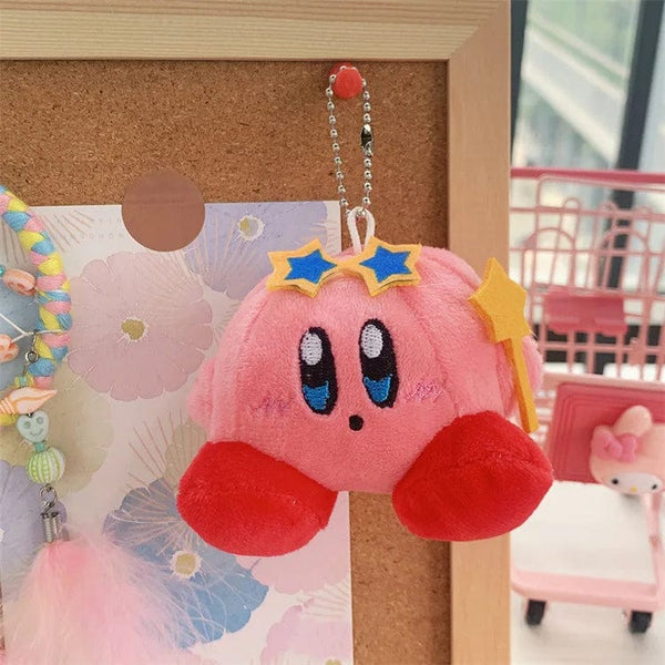Planet Gates Kirby Anime Plush Dolls Cartoon Backpack Peluches Pendant Kawaii Stuffed Animal Toys Keychain Bag Decoration for Kids Girls Gift