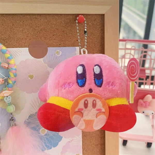 Planet Gates Kirby Anime Plush Dolls Cartoon Backpack Peluches Pendant Kawaii Stuffed Animal Toys Keychain Bag Decoration for Kids Girls Gift