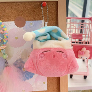 Planet Gates Kirby Anime Plush Dolls Cartoon Backpack Peluches Pendant Kawaii Stuffed Animal Toys Keychain Bag Decoration for Kids Girls Gift
