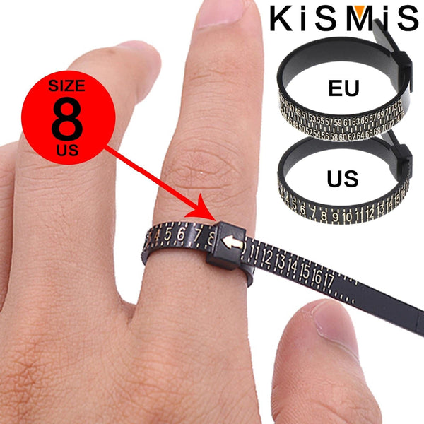Planet Gates KISMIS 1PC White/Black US/EU Sizes Wedding Ring Band Ring Sizer Measure Genuine Tester Finger Gauge Jewelry Accessory Tools