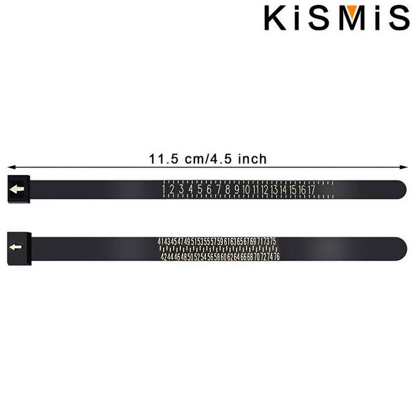 Planet Gates KISMIS 1PC White/Black US/EU Sizes Wedding Ring Band Ring Sizer Measure Genuine Tester Finger Gauge Jewelry Accessory Tools