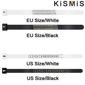 Planet Gates KISMIS 1PC White/Black US/EU Sizes Wedding Ring Band Ring Sizer Measure Genuine Tester Finger Gauge Jewelry Accessory Tools