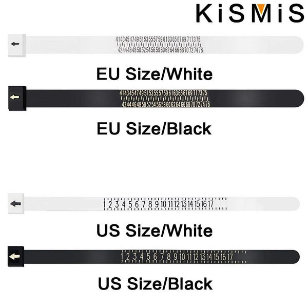 Planet Gates KISMIS 1PC White/Black US/EU Sizes Wedding Ring Band Ring Sizer Measure Genuine Tester Finger Gauge Jewelry Accessory Tools