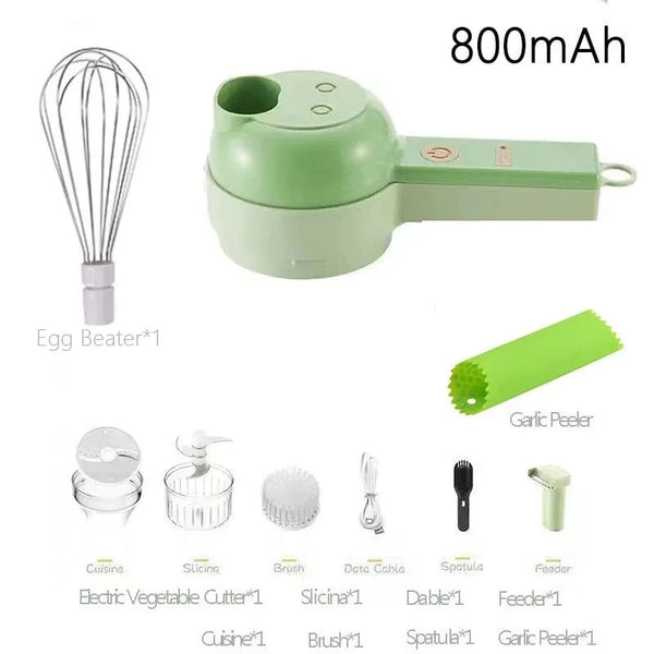 Planet Gates Kit-2 Portable Multifuction Electric Vegetable Chopper  Rechargeable Handheld Cordless Food Processor for Meat Garlic Pepper Onion