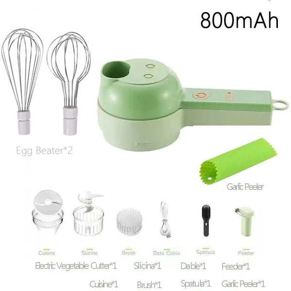 Planet Gates Kit-3 Portable Multifuction Electric Vegetable Chopper  Rechargeable Handheld Cordless Food Processor for Meat Garlic Pepper Onion
