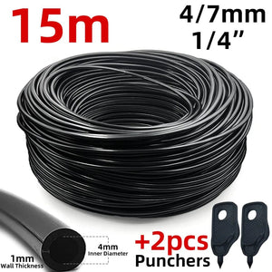 Planet Gates KIT001-20M 5M-30M Outdoor Misting Cooling System Garden Irrigation Watering 1/4'' Brass Atomizer Nozzles 4/7mm Hose for Patio Greenhouse