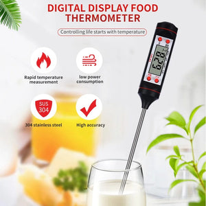 Planet Gates Kitchen Food Baking Digital Thermometer Electronic Probe Type Digital Display Liquid Grill Thermometer