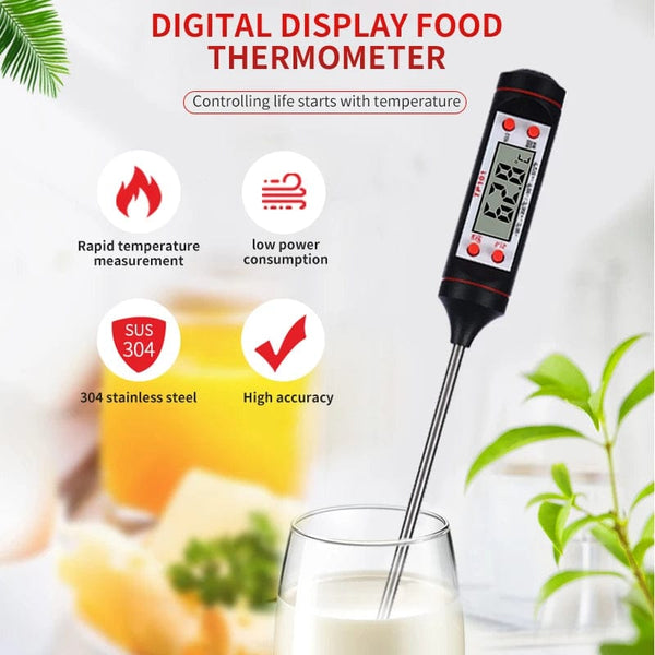 Planet Gates Kitchen Food Baking Digital Thermometer Electronic Probe Type Digital Display Liquid Grill Thermometer