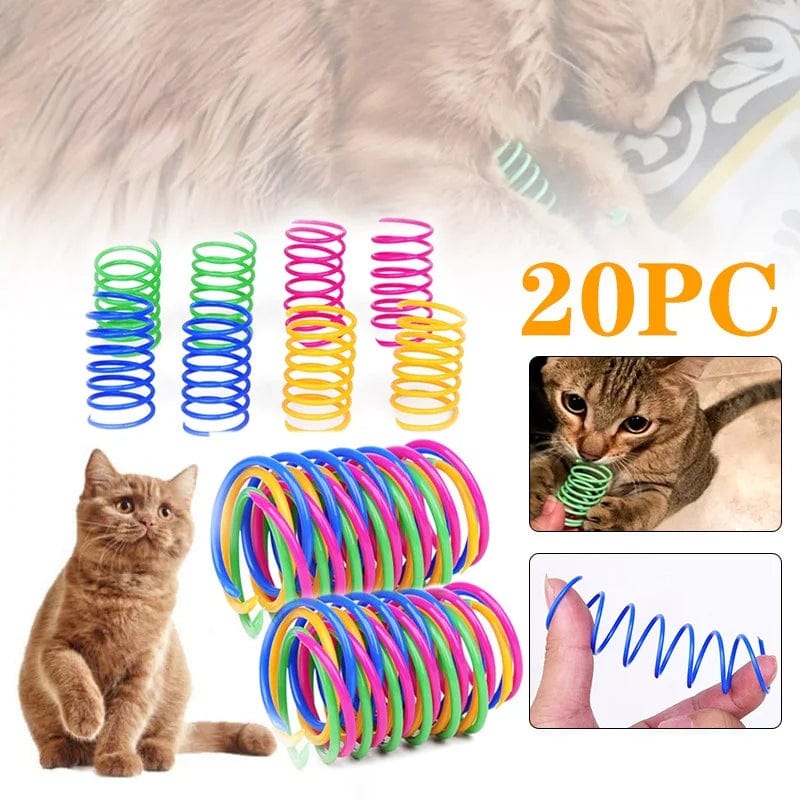 Planet Gates Kitten Coil Spiral Springs Cat Toys Interactive  Gauge Cat Spring Toy Colorful Springs Cat Pet Toy Pet Products