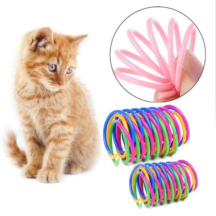 Planet Gates Kitten Coil Spiral Springs Cat Toys Interactive  Gauge Cat Spring Toy Colorful Springs Cat Pet Toy Pet Products