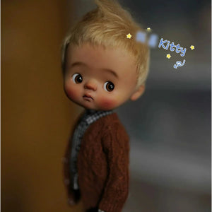 Planet Gates Kitty NudeTan Puppy KittyQ QBaby BJD Doll 1/6 Cute Expression Doll Fullset Anime Blythe Gift For Girls