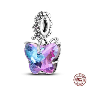 Planet Gates KJC491 Fit Qikaola 925 Original Bracelets Blue Zircon Owl Luminous Sea Turtle Octopus 925 Silver Charms Beads DIY Birthday Jewelry Gift