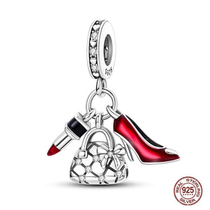 Planet Gates KJC639 Fit Qikaola 925 Original Bracelets Blue Zircon Owl Luminous Sea Turtle Octopus 925 Silver Charms Beads DIY Birthday Jewelry Gift