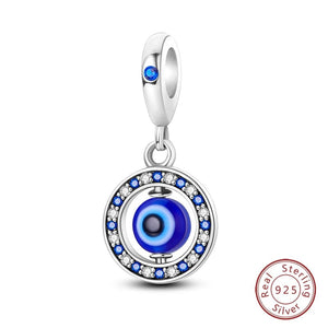 Planet Gates KJC681 Fit Qikaola 925 Original Bracelets Blue Zircon Owl Luminous Sea Turtle Octopus 925 Silver Charms Beads DIY Birthday Jewelry Gift