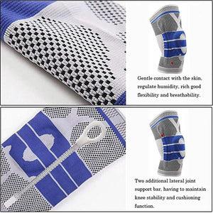 Planet Gates Knee Brace for Men Women Silicone Gel Spring Support Knee Pads Workout Meniscus Tear Joint Pain Relief Knee Compression Sleeve
