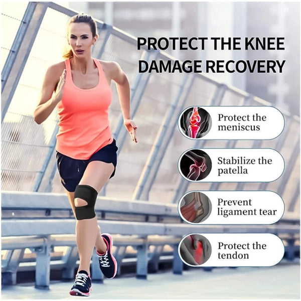Planet Gates Knee Brace with Side Stabilizers Relieve Meniscus Tear Knee Pain Joint Pain Relief Breathable Adjustable Knee Support Knee Pads