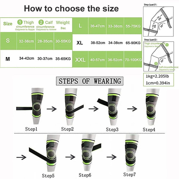 Planet Gates Knee Compression Sleeve Knee Brace Knee Support for Running Gym Workout Sports for Joint Pain and Arthritis Relief Kneepads -1PC